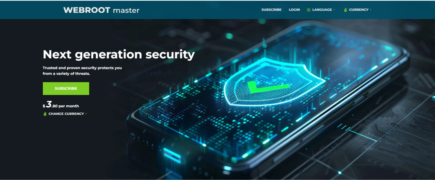 A smartphone displaying a digital shield and checkmark, symbolizing cybersecurity.
